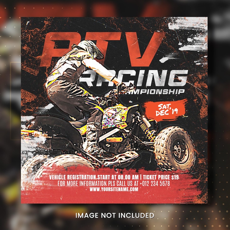 PSD a poster for a motorcycle racing championship.