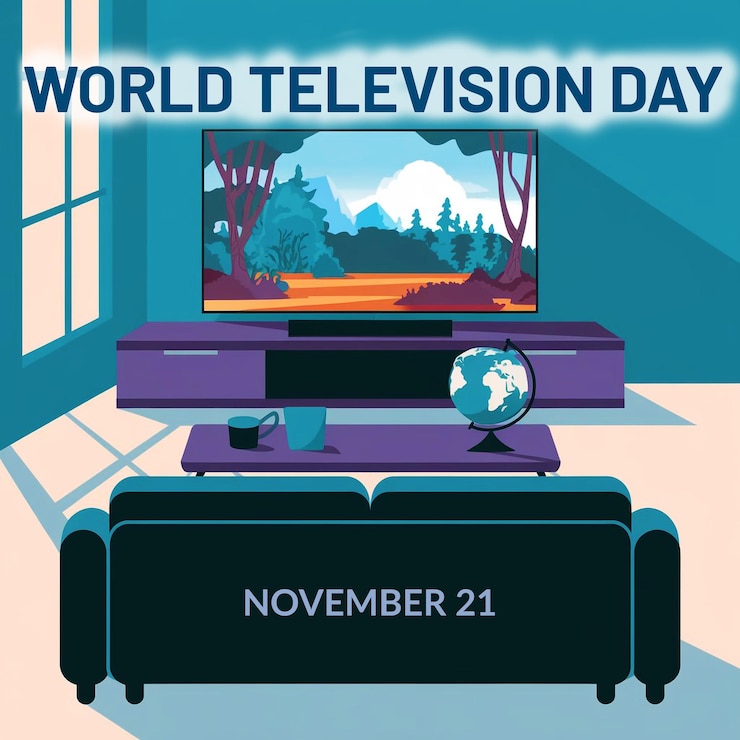 PSD a poster for world television day 21 november