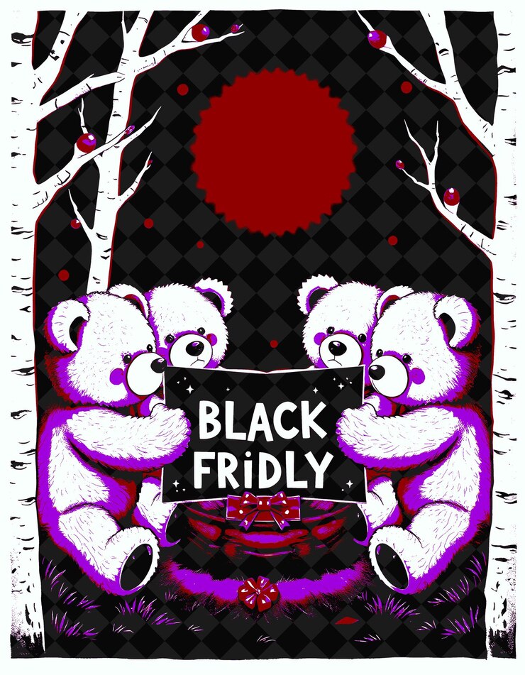 PSD a poster that says black friday on it