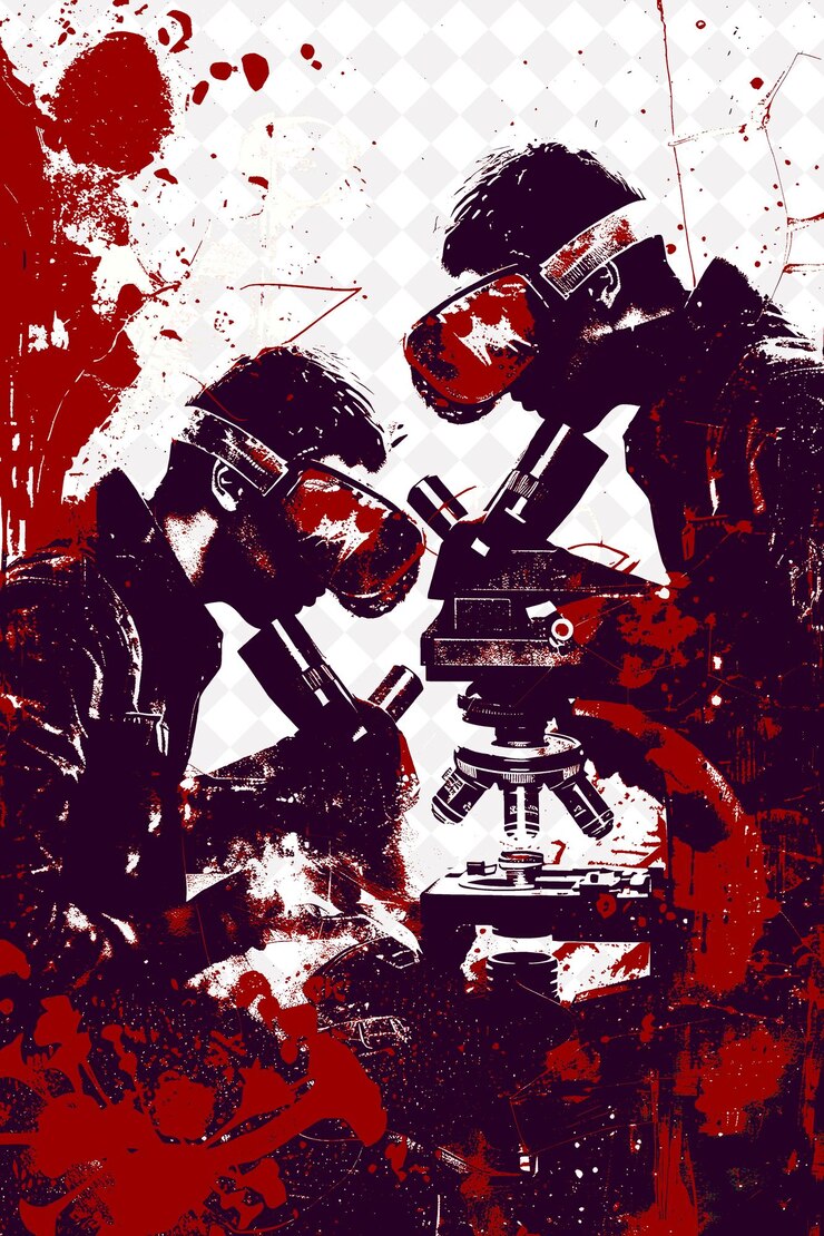 PSD a poster with two robots and a red and black background