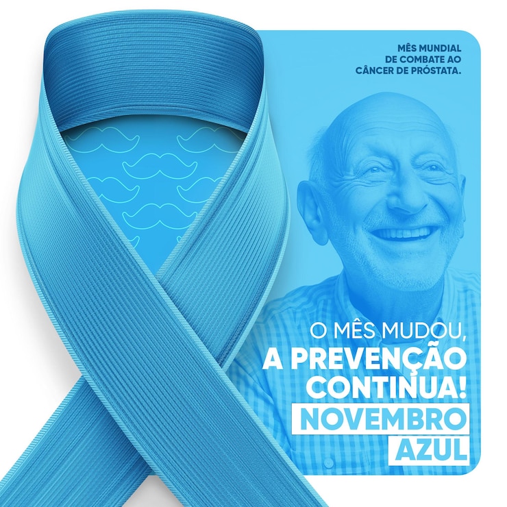 PSD a prevenção do feed de mídia social do novembro azul continua