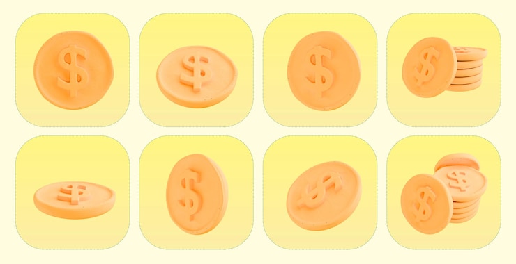 PSD a propriedade de materiais do ano novo lunar clay concept art 3d render multi views