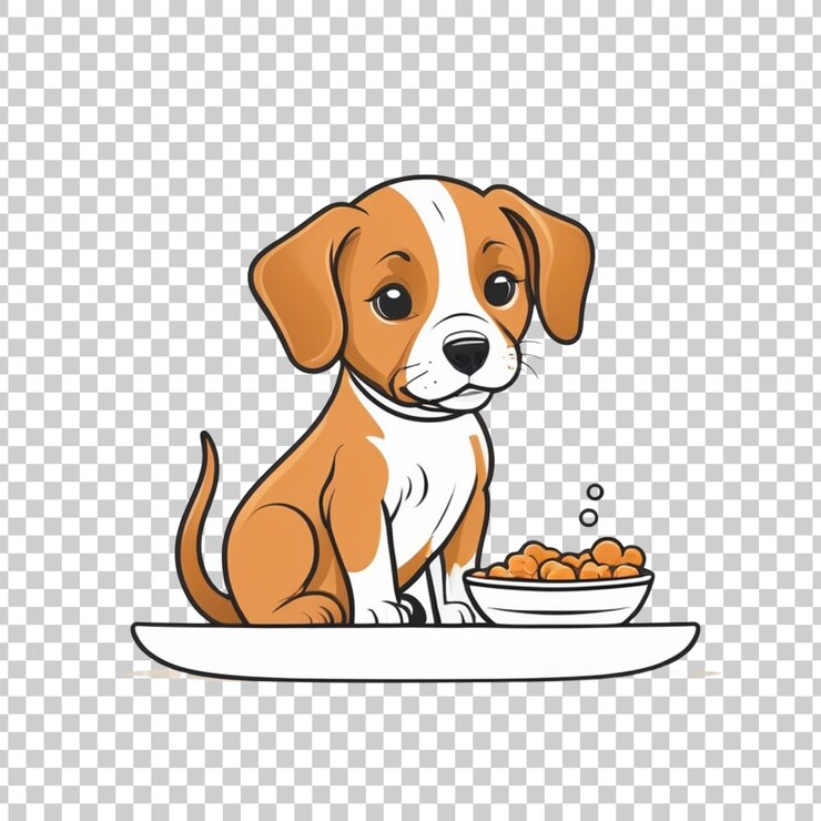 PSD a puppy with a bowl of eggs in it and a bowl of balls