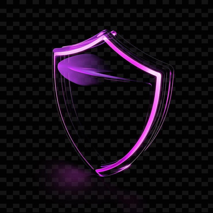 PSD a purple shield with a purple background and a black background with space for text