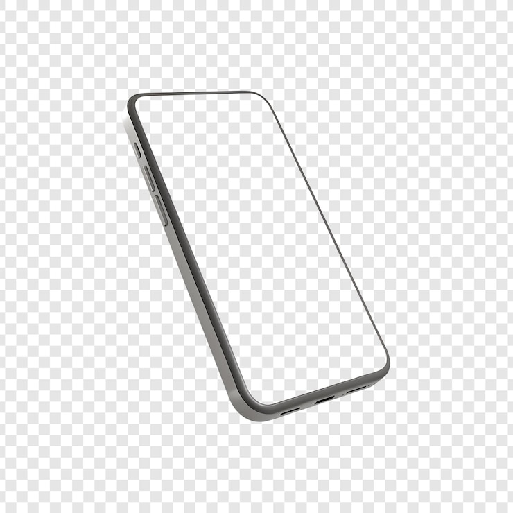 PSD a realistic angled view of a smartphone
