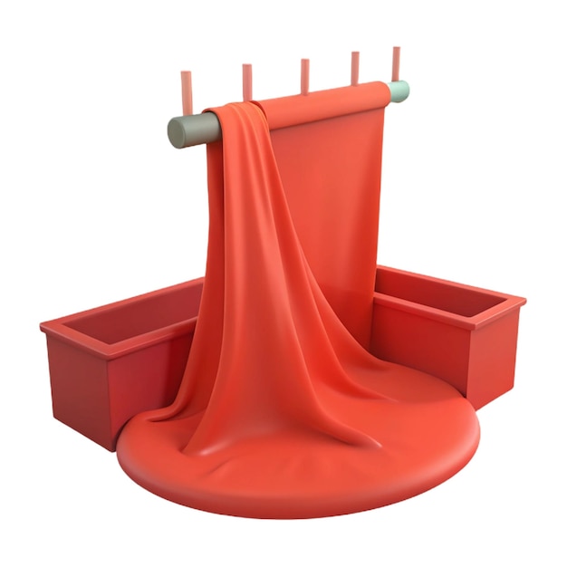 a red object with a red object on it