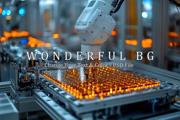 a robotic arm working on an assembly line with a circuit board