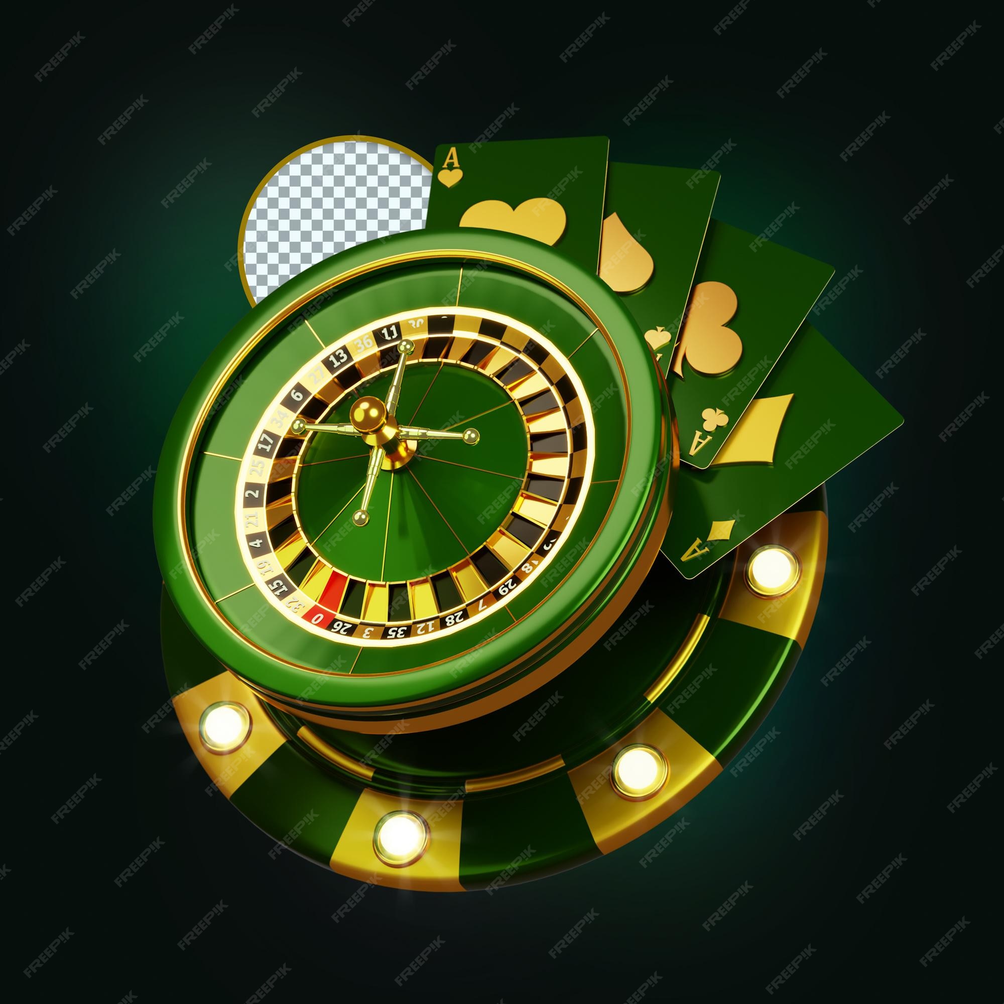 Design De Fundo De Modelo De Casino Criativo Com Chips E Roletas