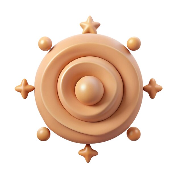 a round object with a round orange circle on it