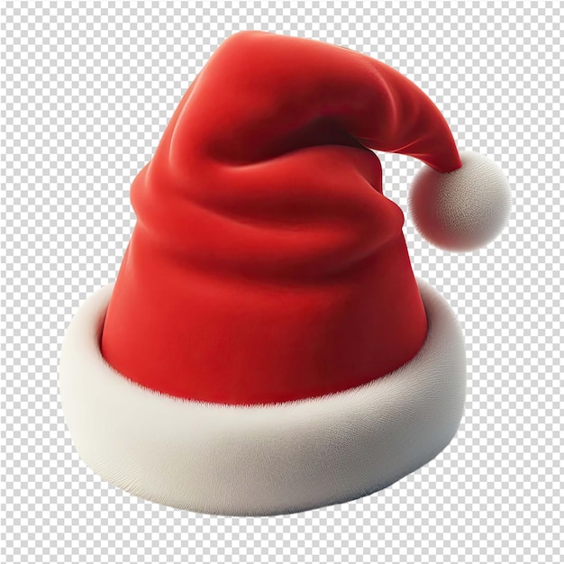 PSD a santa hat with a white ball on it