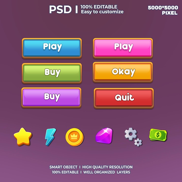 PSD a screen that says play play on it