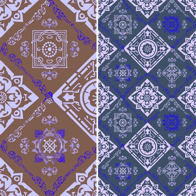 a set of geometric patterns with a design of a design