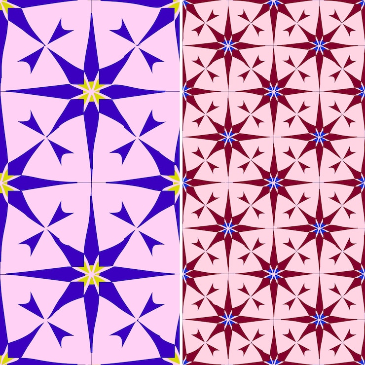 PSD a set of purple and pink squares with the yellow star on the bottom