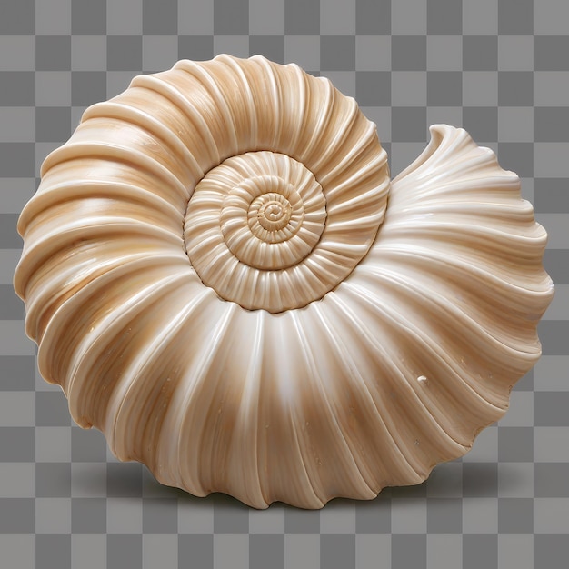 a shell with a shell on it and a button on the bottom