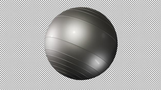 a shiny silver ball on a white background