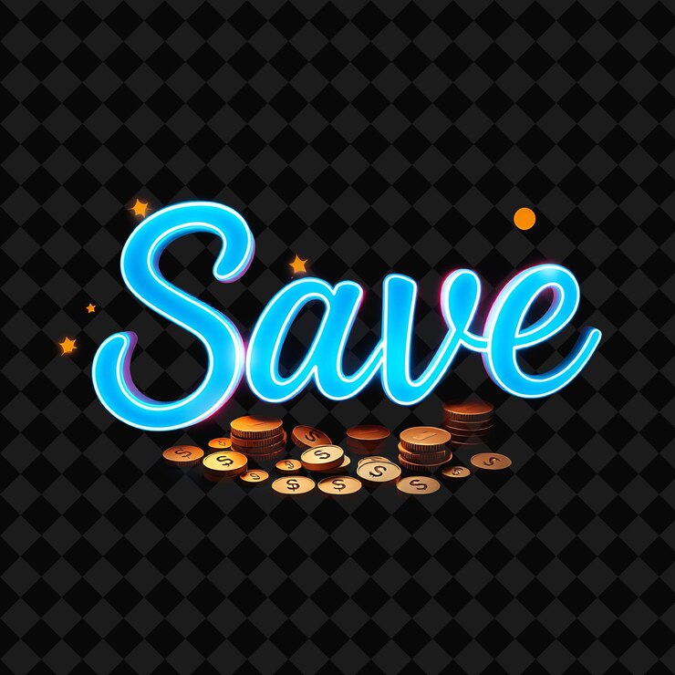 PSD a sign that says save on it