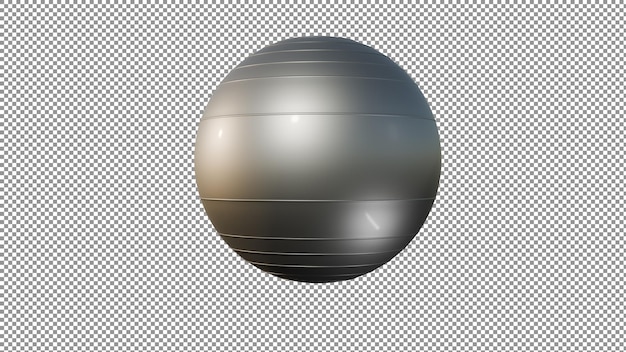 a silver ball on a white background