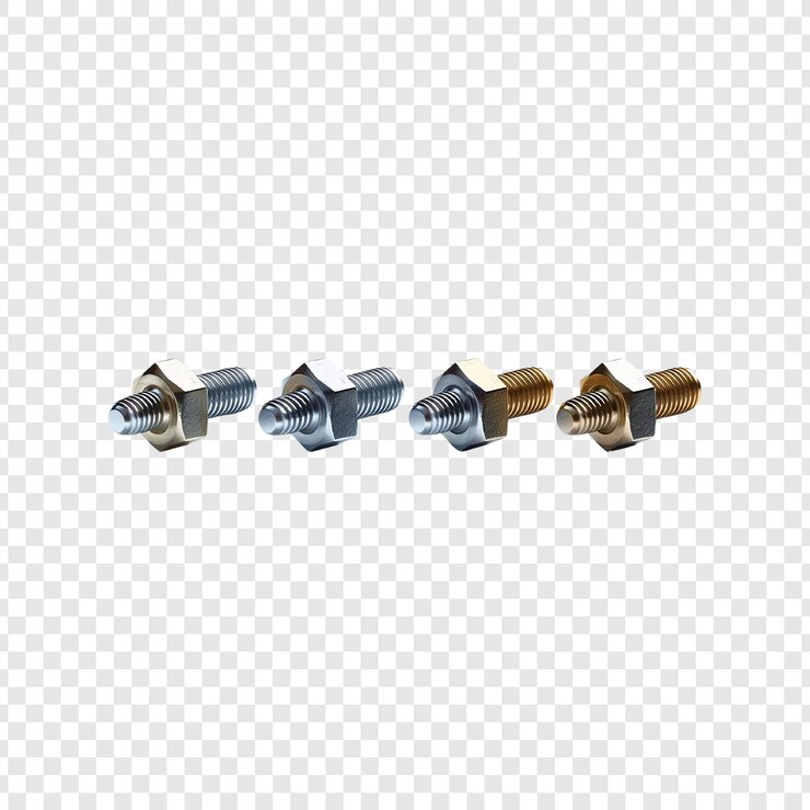 PSD a silver screw with a black background with a silver screw