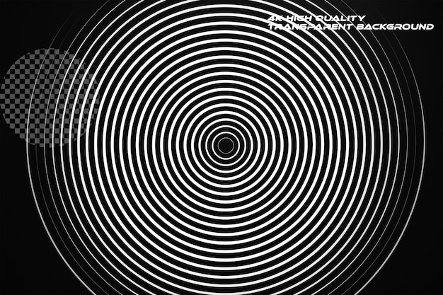 a simple circular pattern of white lines on a black on transparent background