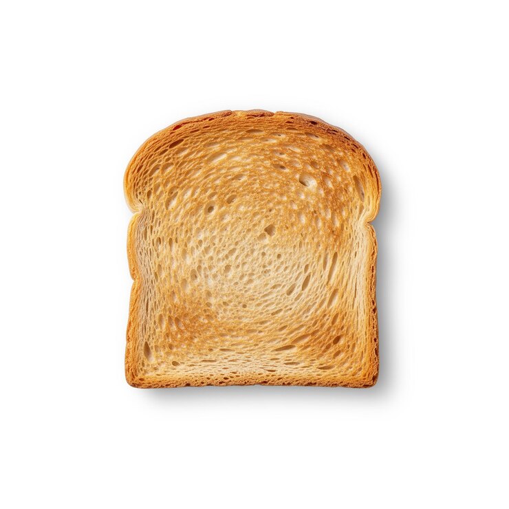 PSD a single slice of perfectly toasted bread