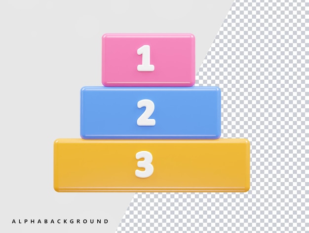 a stack of colorful boxes with the number 1 on them.