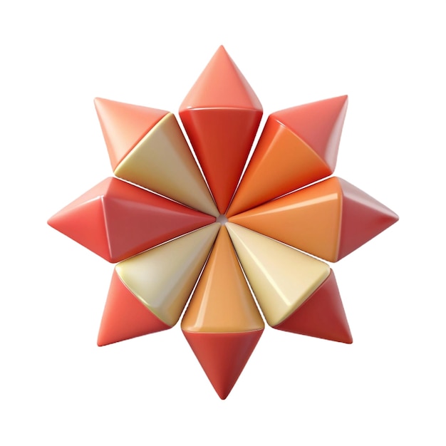 a star shaped flower is shown on a white background
