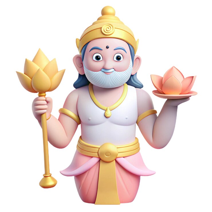 PSD a statue of a god with a gold bow and a gold ring on it