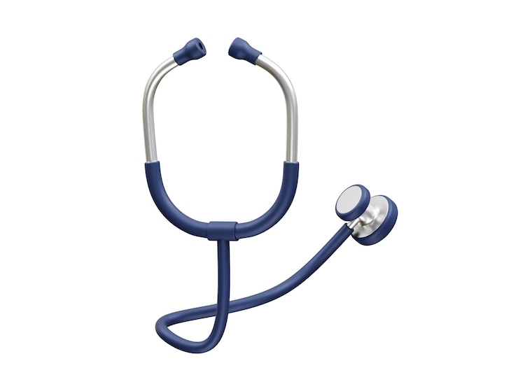 PSD a stethoscope with a blue stethoscope on it