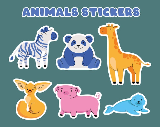 a sticker that says animals stickers on it