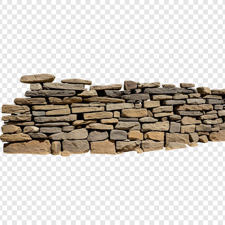 PSD a stone wall with a stone wall on it