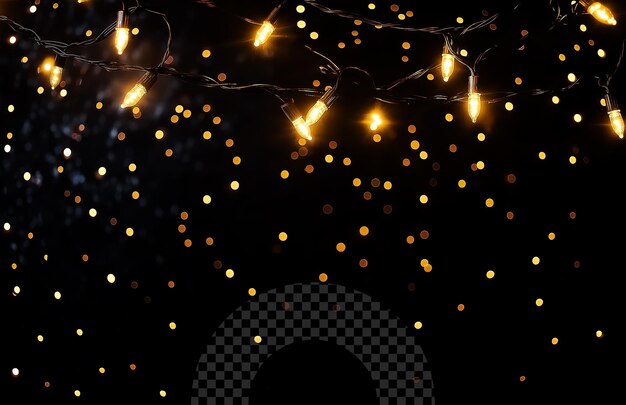 a string of lights that are hanging from a string