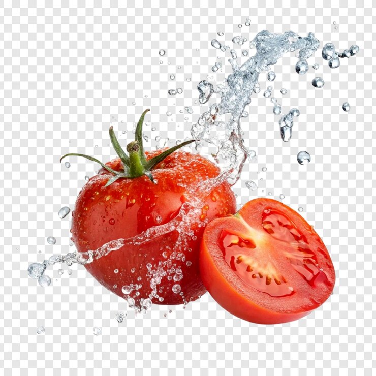 A tomato with the word melon on it and the word melon on it