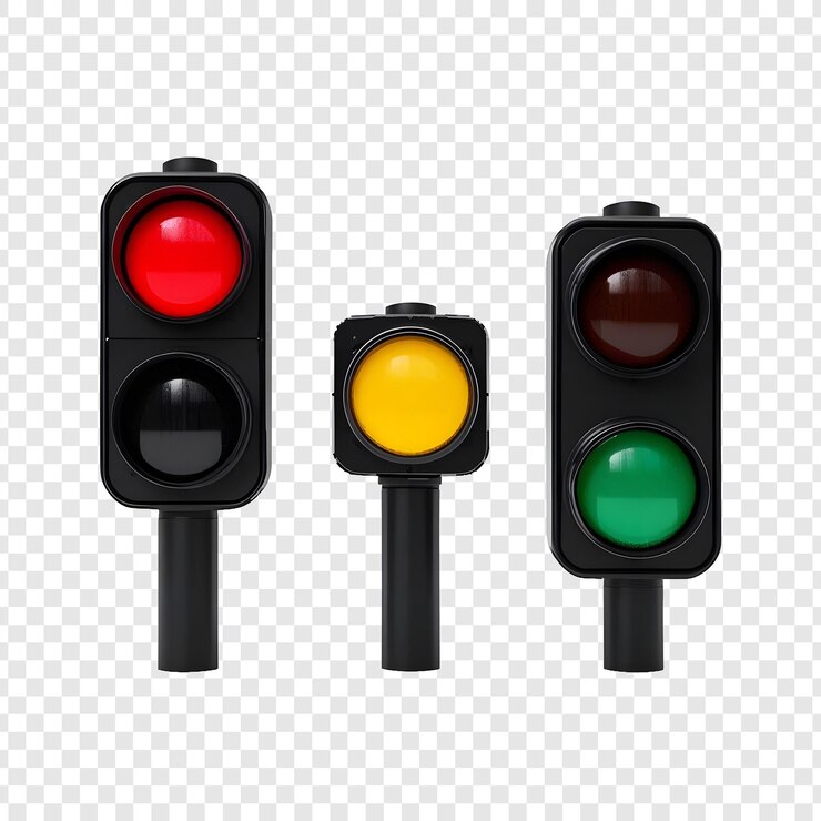 PSD a traffic light with the word stop on it