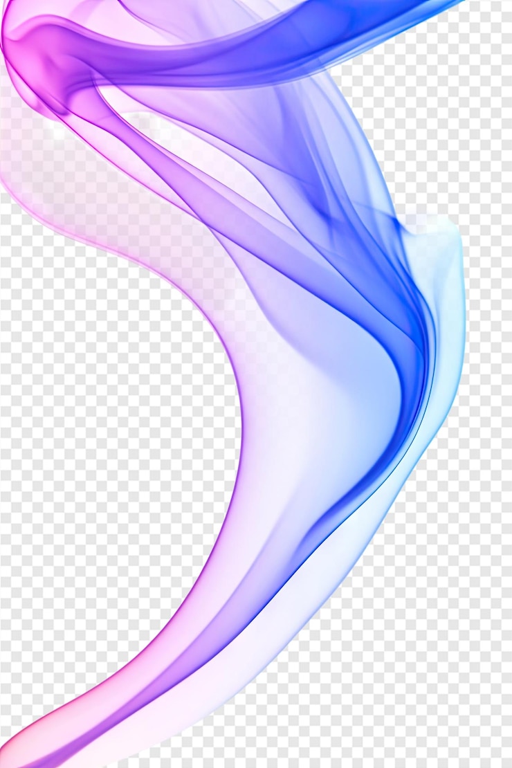 PSD a transparent and colorful abstract form of the rainbow
