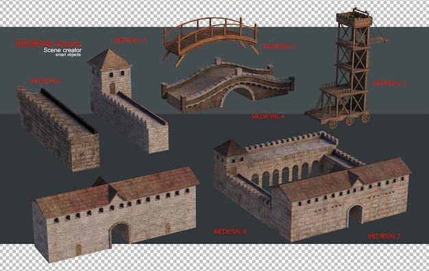 a variety of medieval assets.