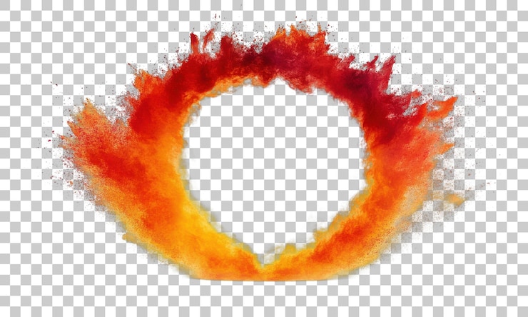 PSD a vibrante explosão de cores irradia calor e energia na exibição artística
