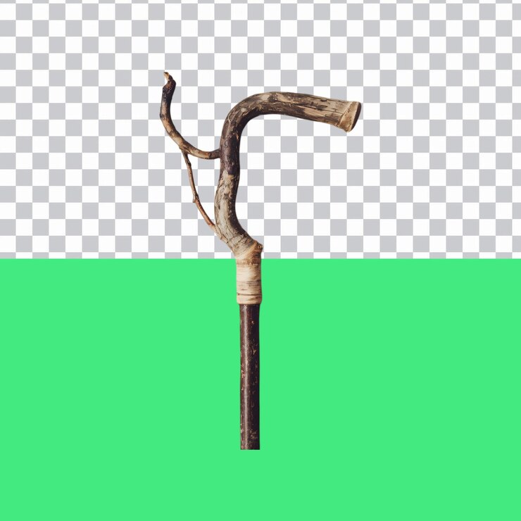 PSD a walking stick isolated on transparent background