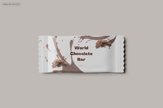 A white wrapper that says world chocolate bar on it.