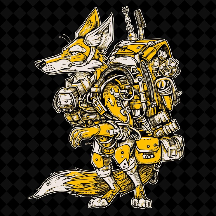 PSD a wolf with the word quot the word wolf quot on it