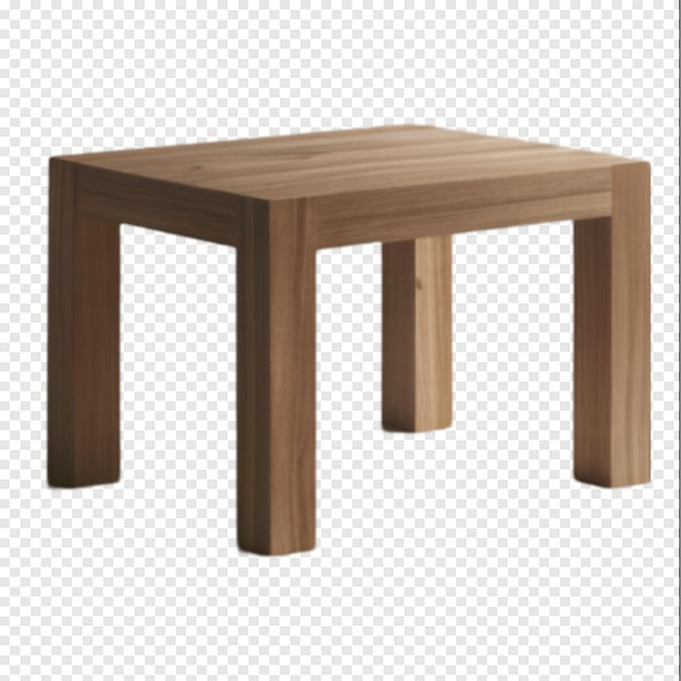 a wooden table with a wooden top and a wooden base