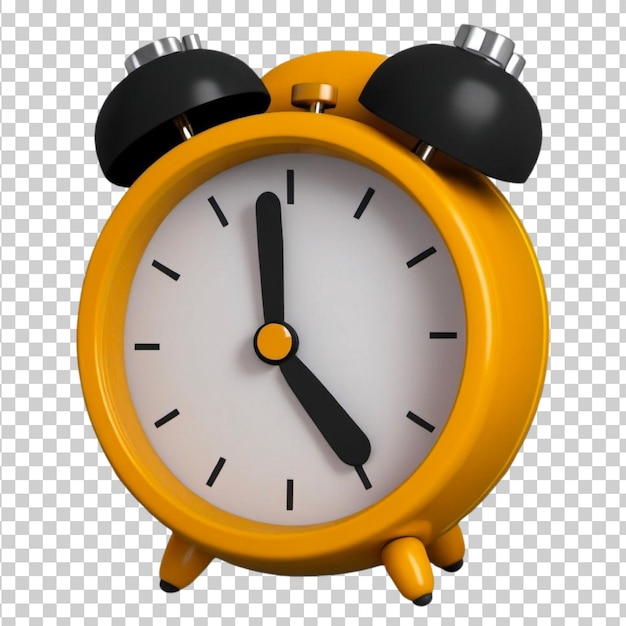 a yellow alarm clock