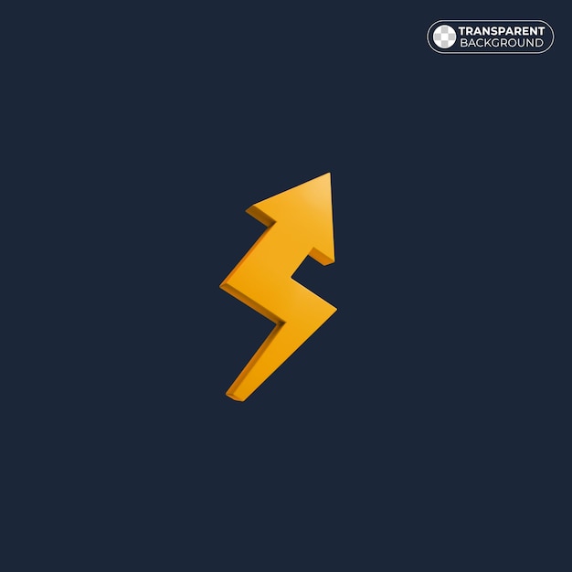 a yellow arrow lightning on it