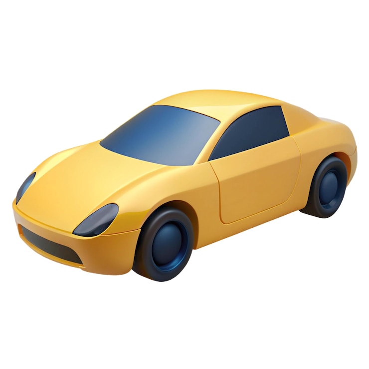 PSD a yellow car with the word quot car quot on the front
