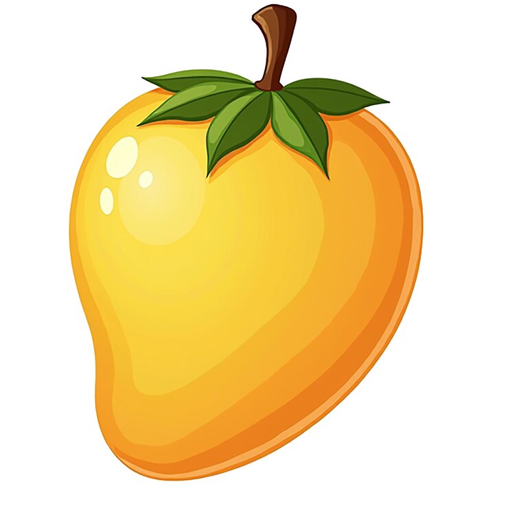 PSD a yellow lemon with green leaves on it