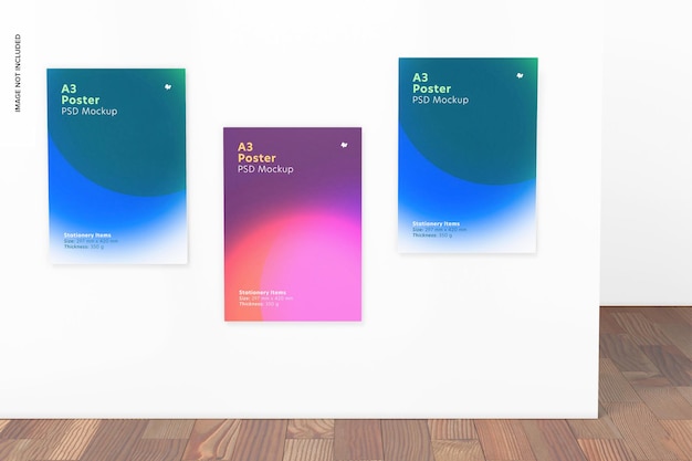 PSD a3-poster-set mockup