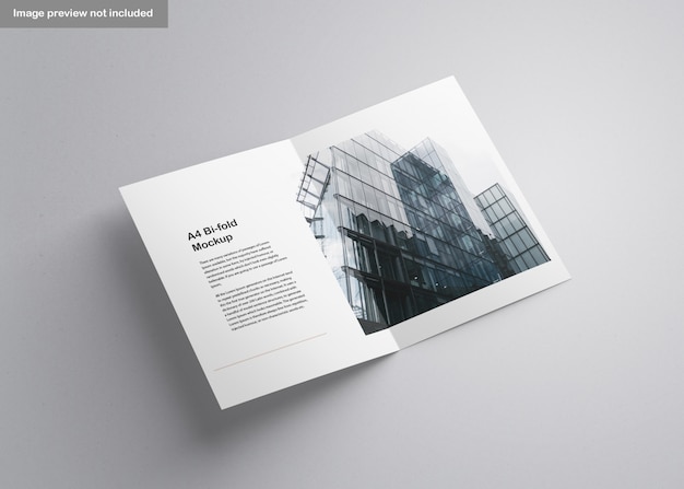 A4 Bifold Brochure Mockup