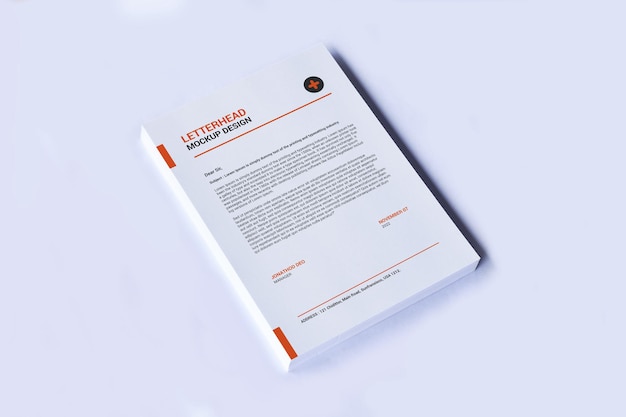 A4-Briefkopf-Mockup-Design
