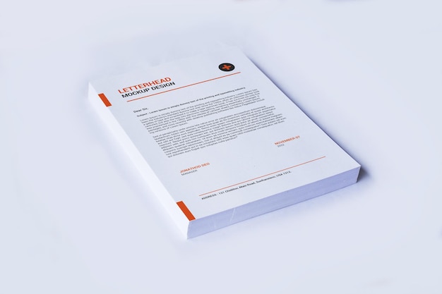 A4-Briefkopf-Mockup-Design