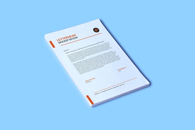 A4-Briefkopf-Mockup-Design