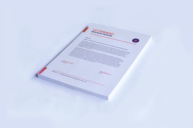 A4-Briefkopf-Mockup-Vorlage
